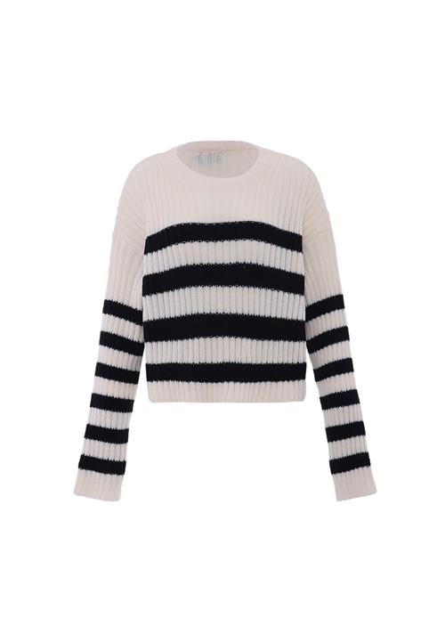 Libbi Pullover  sort / uldhvid