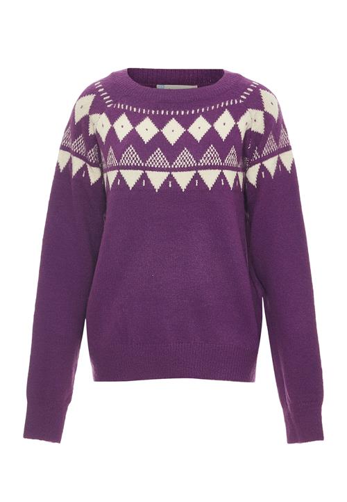 ebeeza Pullover  beige / lilla