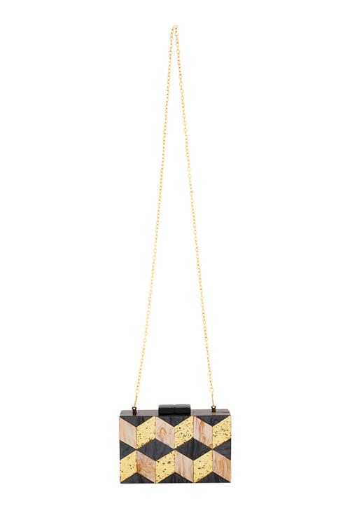 NAEMI Clutch  beige / pueblo / guld / sort