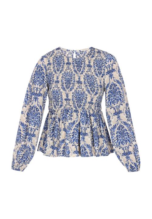 NAEMI Bluse 'Fashion Look'  blå / naturhvid