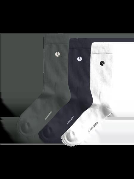 Björn Borg Core Crew Socks 3-pack Grøn, 36-40