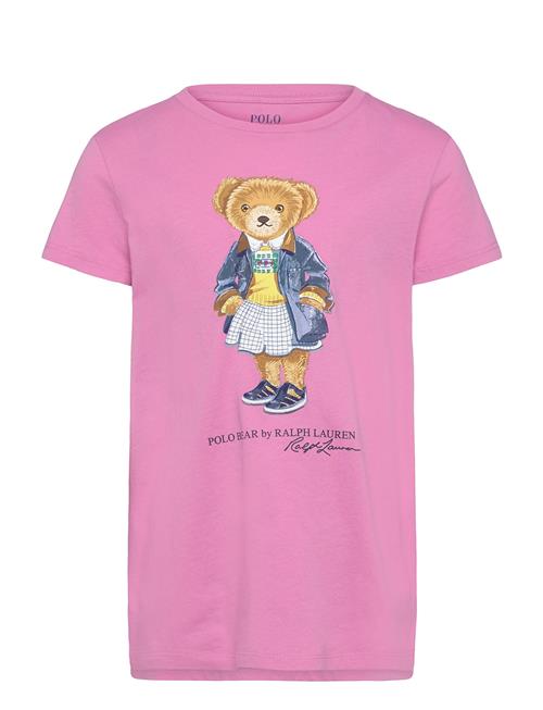 Polo Bear Cotton Jersey Tee Ralph Lauren Kids Pink