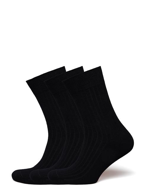 Cotton Rib Socks 3-Pack Weekday Black