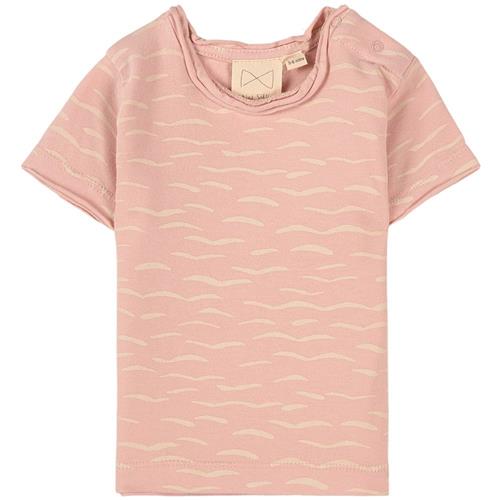 Mini Sibling T-shirt Soft Pink 3-6 Months   Stribet 3-6 måneder  unisex