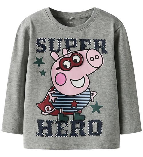 Name It Bluse - NmmOtto Peppa Pig - Grey Melange
