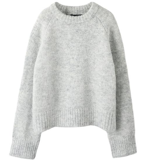 LMTD Bluse - Strik - Short - NlfBullo - Light Grey Melange