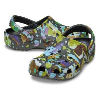Crocs Classic Painted Floral Clog Flerfarvet US M6/W8 (EU 38-39)