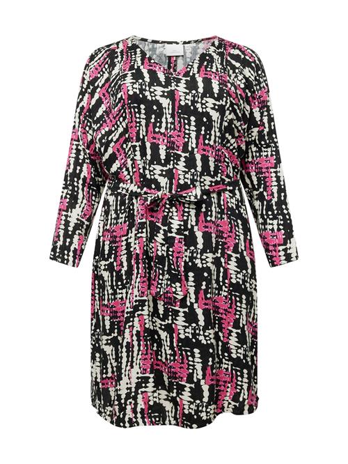 ONLY Carmakoma Kjole 'MARGOT'  lysebeige / basalgrå / lys pink / sort
