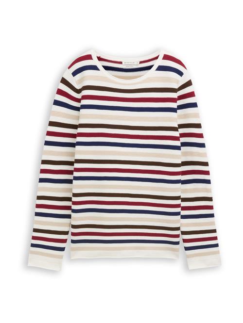 TOM TAILOR Pullover  elfenben / ecru / safir / rustrød