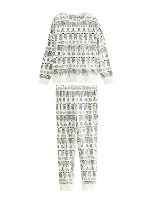 Next Pyjamas 'Matching Family Christmas'  sort / hvid