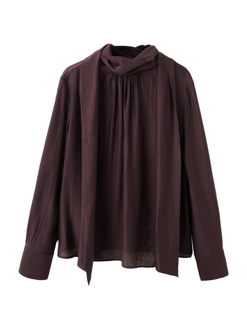 MANGO Bluse 'STUT'  mørkebrun