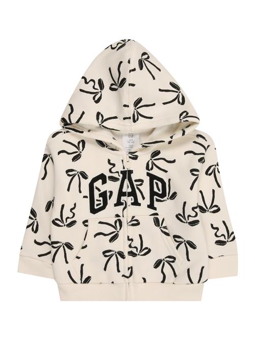 GAP Sweatjakke  ecru / sort