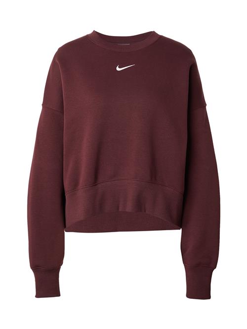 Nike Sportswear Sweatshirt 'Phoenix Fleece'  burgunder / hvid