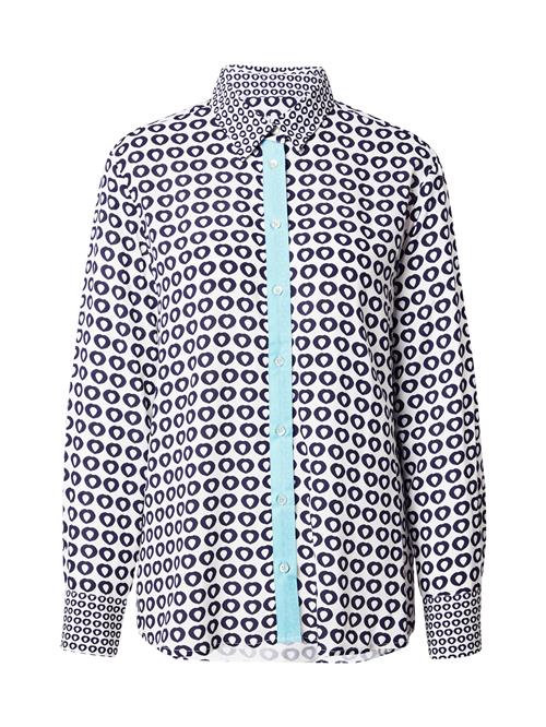 Emily Van Den Bergh Bluse  navy / turkis / hvid