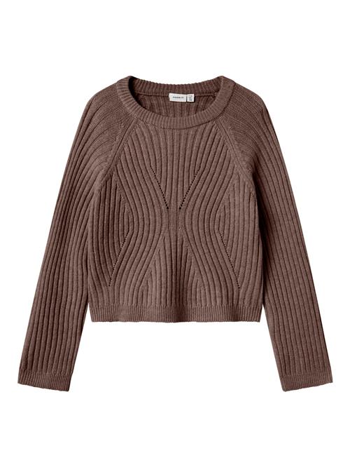 NAME IT Striktrøje Kort Rikine Coffee Quartz