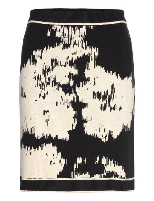 Srrogue Pattern Skirt Knit Soft Rebels Black
