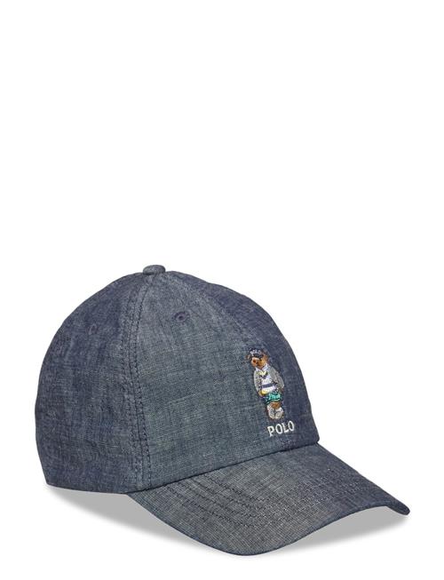 Polo Bear Cotton Chambray Ball Cap Ralph Lauren Kids Blue