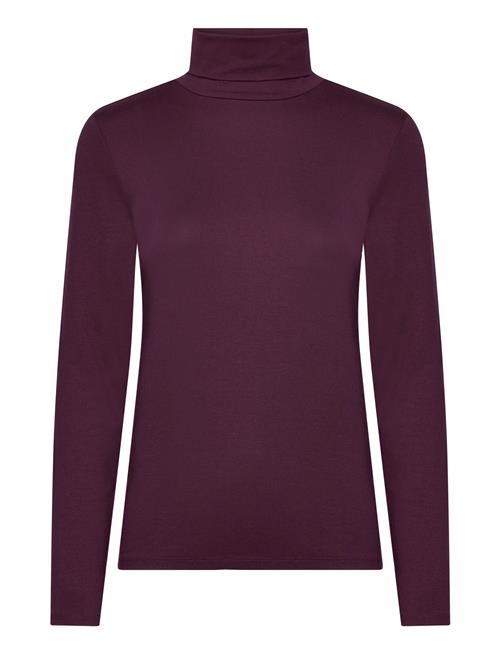 Slhanadi Rollneck Ls Soaked In Luxury Burgundy