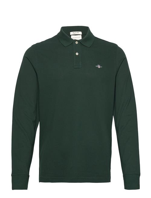 Reg Shield Ls Pique Polo GANT Green
