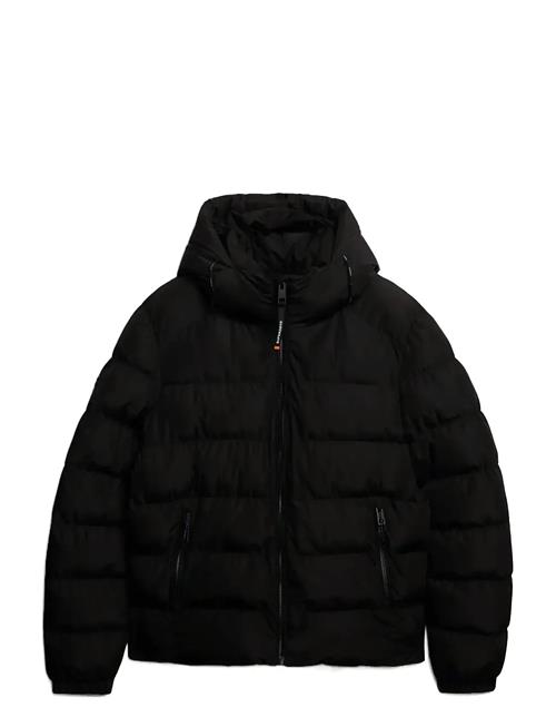Hooded Sports Puffer Jacket Superdry Black