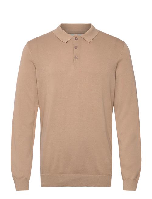 Cfosvald Fine Knitted Polo Knit Casual Friday Beige