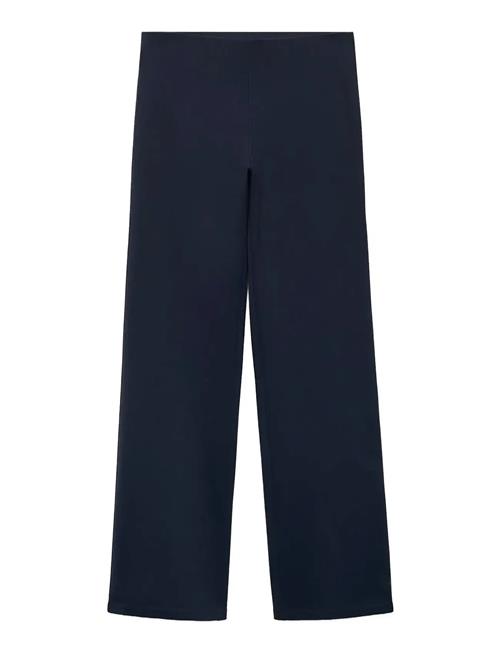 Straight-Fit Trousers With Elastic Waist Mango Navy