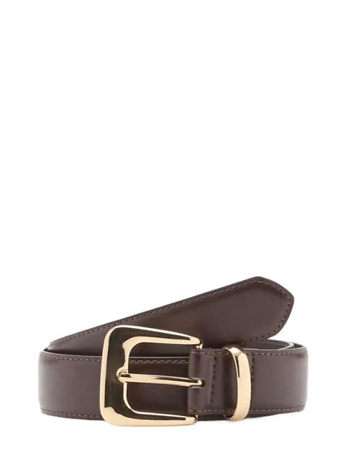 Metal Buckle Belt Mango Brown