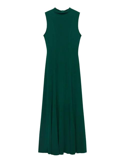 Godet Dress With A Perkins Collar Mango Green