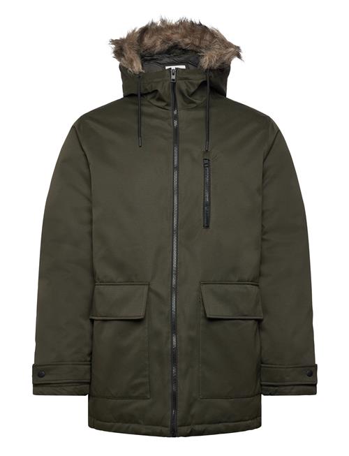 Jack & Jones Jjcharlie Detachable Faux Fur Parka Jack & J S Green
