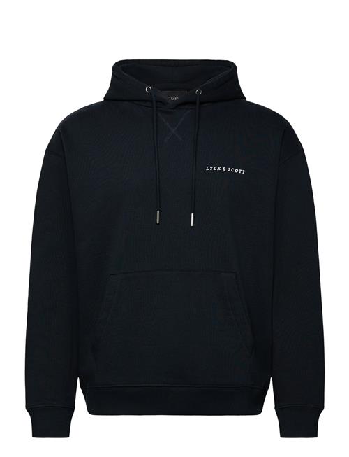 Script Brushback Pullover Hoodie Lyle & Scott Navy