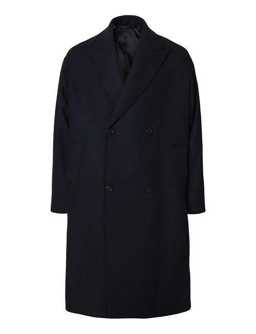 Slhsimon Manteco Coat Selected Navy