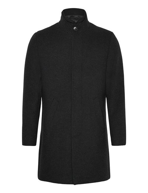 Detachable Collar Wool Coat Lindbergh Black Grey