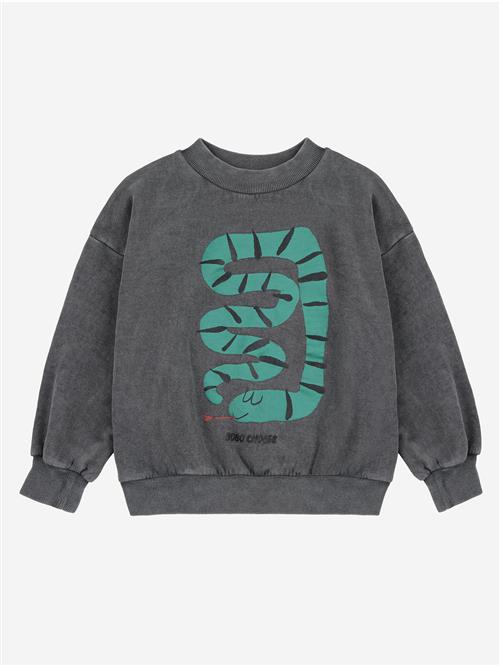 Bobo Choses Snake Sweatshirt Dark Grey  Dark Grey-6-7 Y  Grå  6-7 år  mand