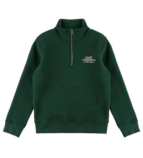 GANT Sweatshirt - graphic - Half Zip - Tartan Green
