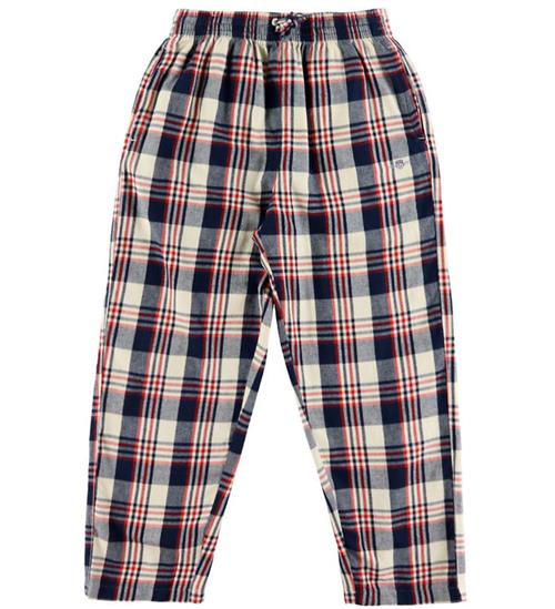 GANT Natbukser - Checked - Ruby Red