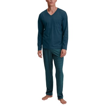 Calida Relax Imprint 3 Pyjamas Petrol bomuld X-Large Herre