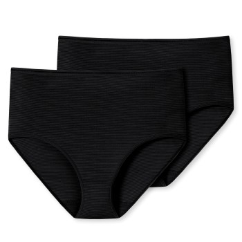 Schiesser Trusser 2P Modal Essentials Midi Sort 3XL Dame