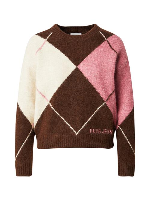 Pepe Jeans Pullover 'CECIL'  brun / lys pink / hvid