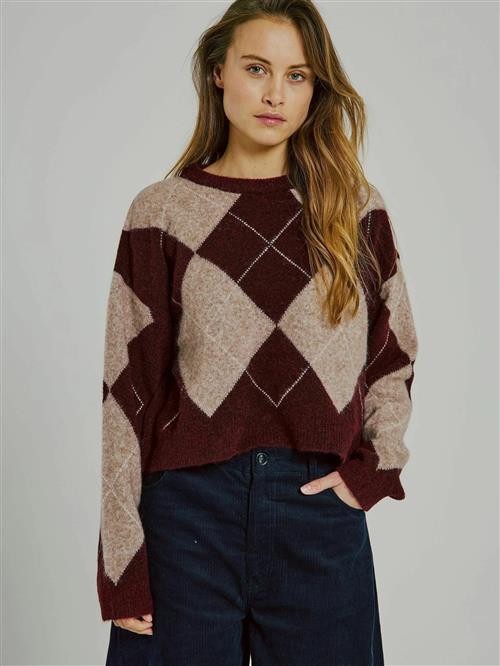 NORR Pullover 'Logan'  beige / bordeaux