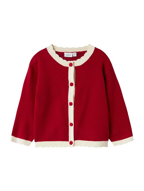 NAME IT Cardigan 'Ralbo'  lysebeige / rød