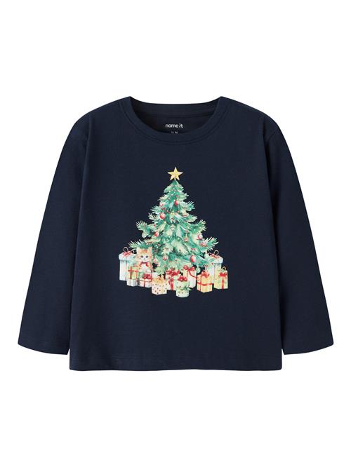Se NAME IT Bluse Vosmas Navy Blazer Xmas Tree Cat hos SmartKidz