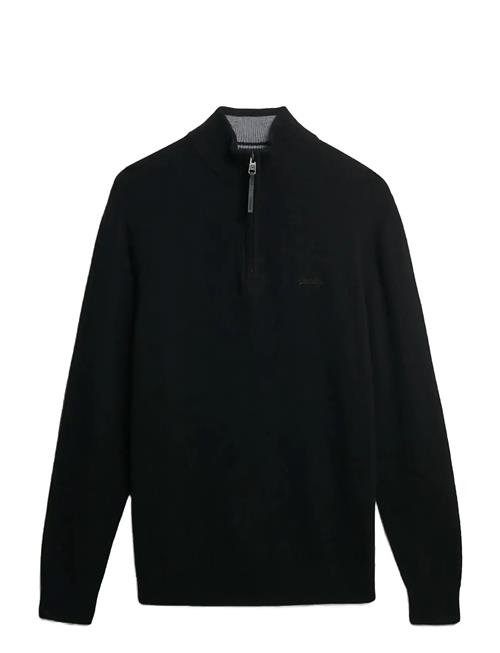 Wool Blend Half Zip Jumper Superdry Black