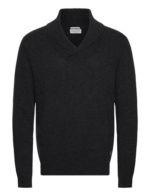 Lambswool L/S Shawl Collar Knit Lindbergh Grey