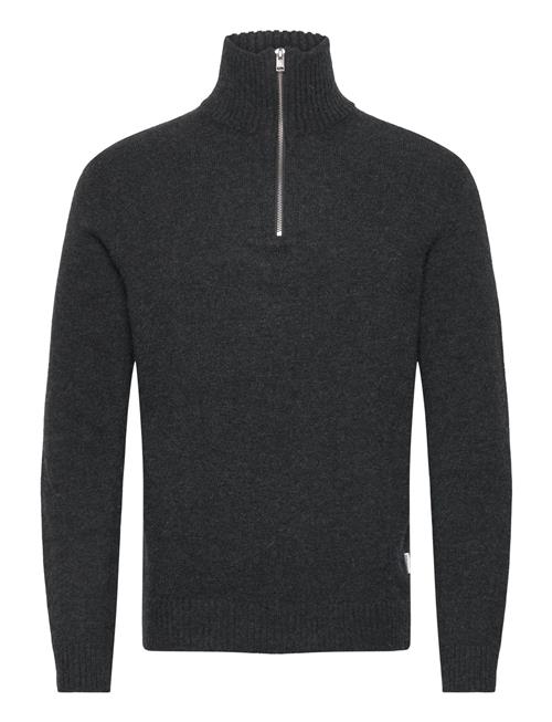 Lambswool Half Zip Knit Over Co Lindbergh Grey