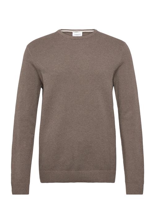 Structure O-Neck Knit Lindbergh Brown