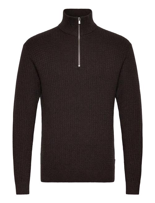 Jack & Jones Jprblubarkley Knit Half Zip Jack & J S Brown