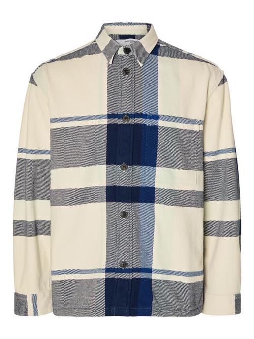 SLHLOOSEHYBRID-CHECK OVERSHIRT LS