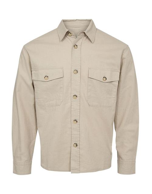 Linen overshirt modern fit