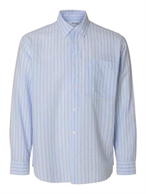 SLHRELAXWILFRED SEERSUCKER LS SHIRT