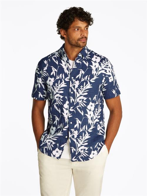 LINEN TROPICAL PRT SS RF SHIRT